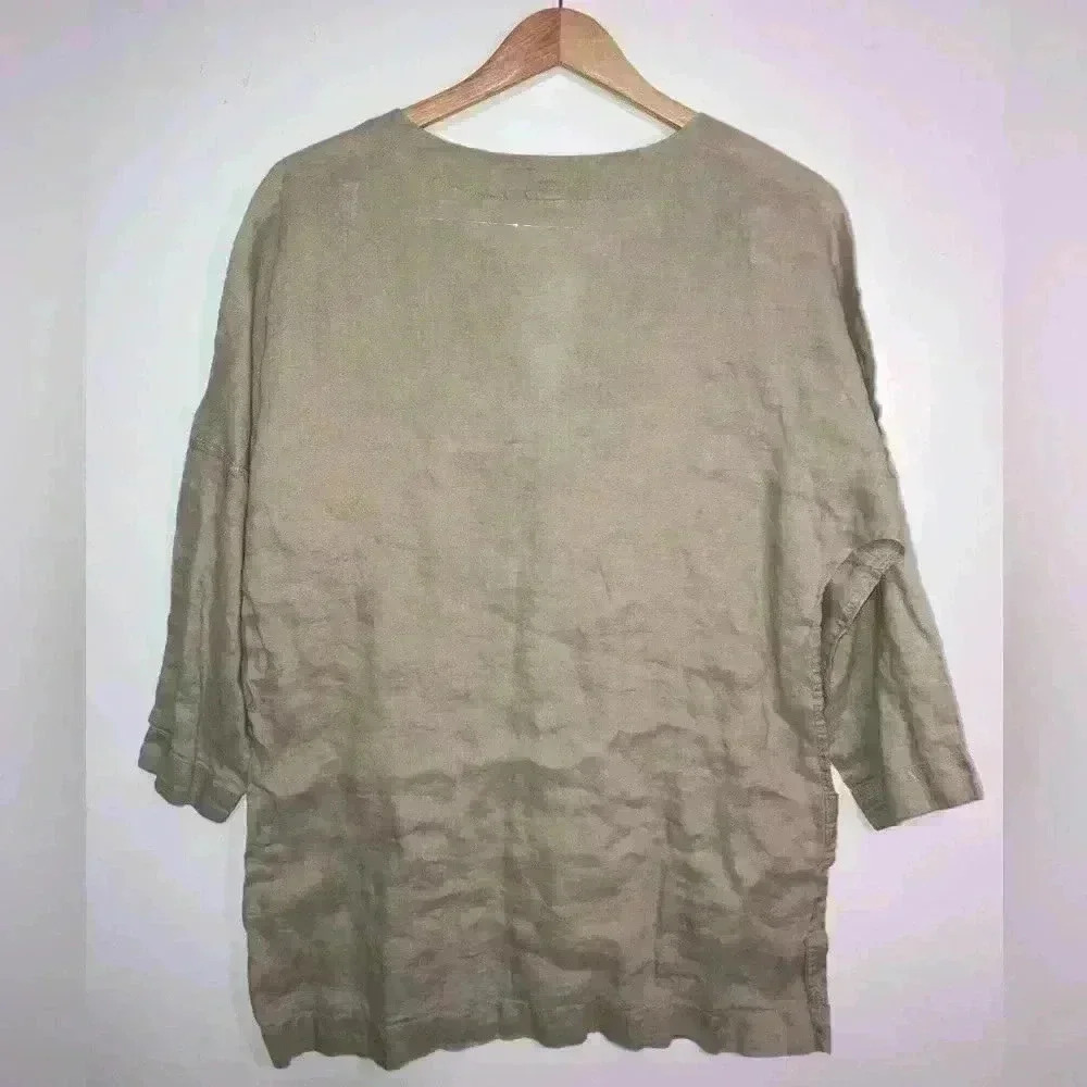 Michael Kors Linen Tunic Top Size M - Picture 6 of 10